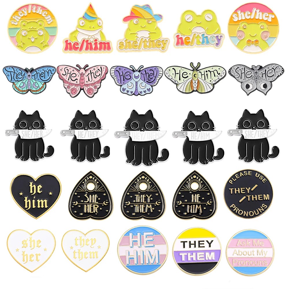 Butterfly Brooch He Him She Her She They He They They Them Pronouns Letter Brooch Accessories Backpack Brooch Badge Lapel Pin
Butterfly Brooch He Him She Her She They He They They Them Pronouns Letter Brooch Accessories Backpack Brooch Badge Lapel Pin