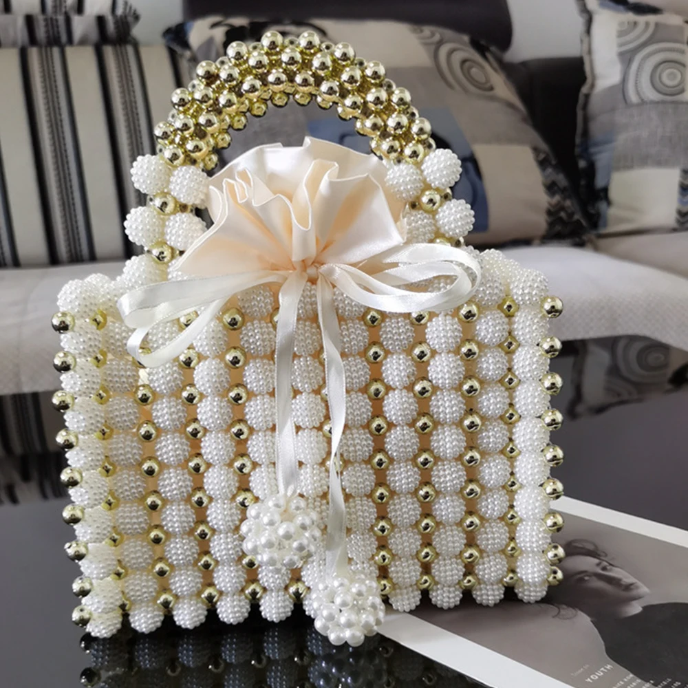 Women Handbag Luxury Pearls Bag Handmade Beading Elegant Woven Party Wedding Evening Bag Small Box Basket Bags for Women 2023
Women Handbag Luxury Pearls Bag Handmade Beading Elegant Woven Party Wedding Evening Bag Small Box Basket Bags for Women 2023