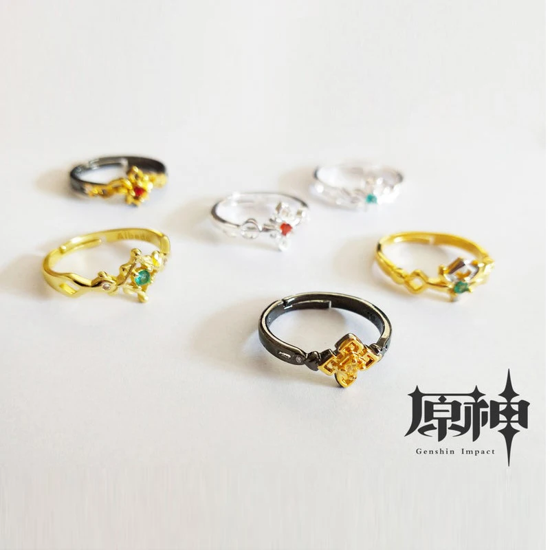 Game Anime Genshin Impact Rings for Man Women Cosplay Props Adjustable Ring Simple Open Rings Fashion Jewelry Accessories Gift
Game Anime Genshin Impact Rings for Man Women Cosplay Props Adjustable Ring Simple Open Rings Fashion Jewelry Accessories Gift