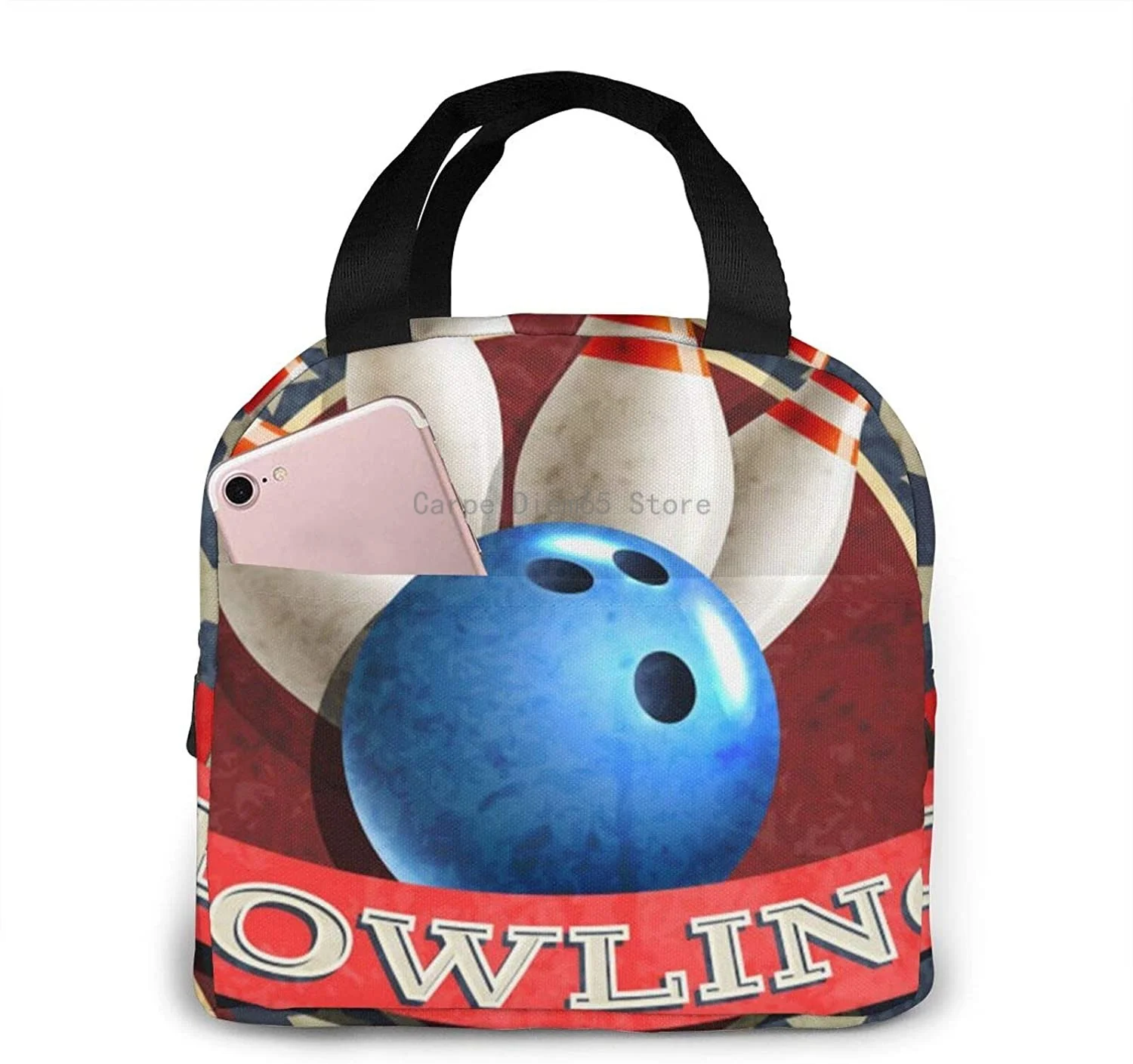 Bowling Sport Ball Pattern Lunch Bag Insulated Lunch Bag Lunch Box Tote Bag For Women Men Work Picnic Or Travel
Bowling Sport Ball Pattern Lunch Bag Insulated Lunch Bag Lunch Box Tote Bag For Women Men Work Picnic Or Travel