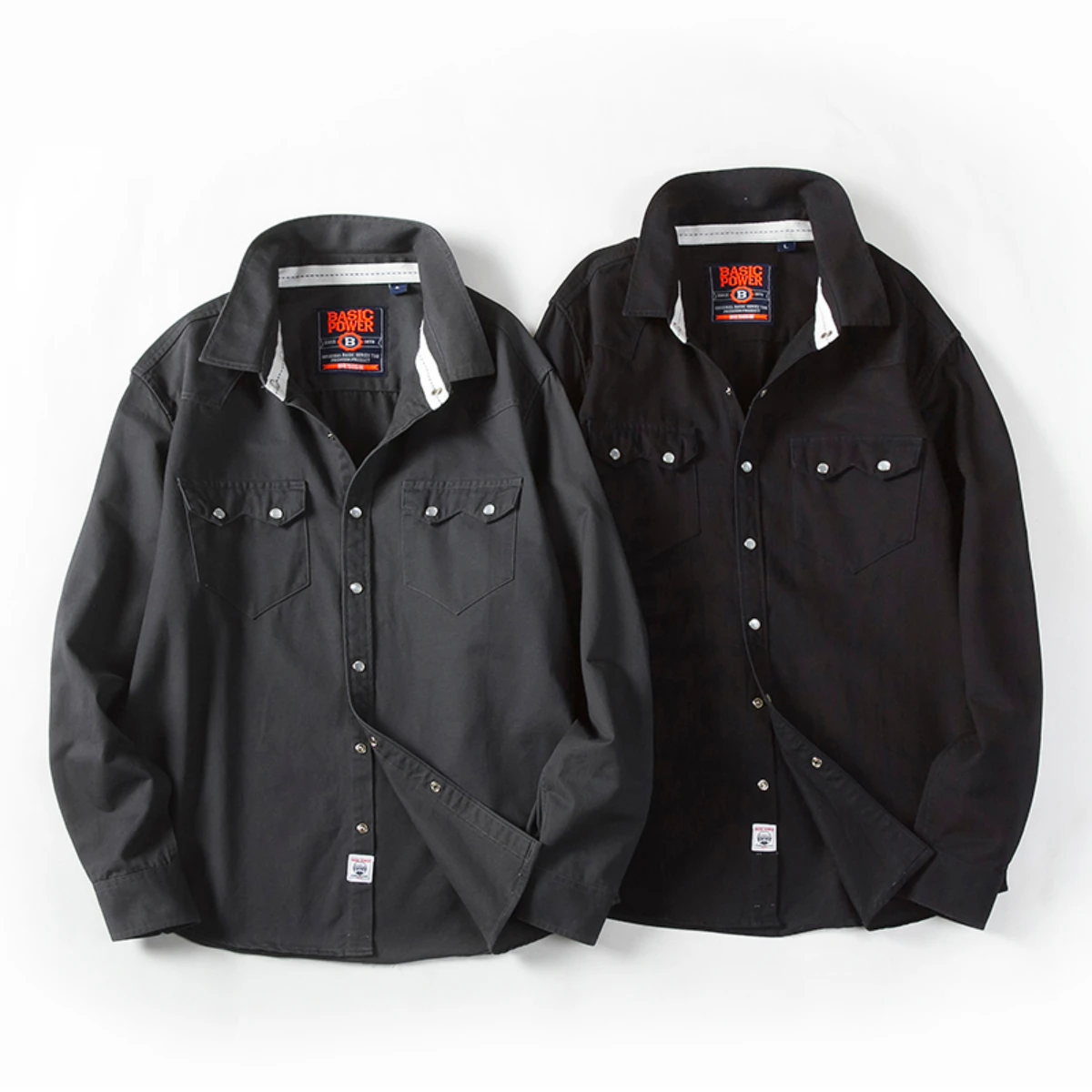 Retro American fashion thick pocket tooling wind long sleeve shirt young men autumn new lapel shirt top 
Retro American fashion thick pocket tooling wind long sleeve shirt young men autumn new lapel shirt top
