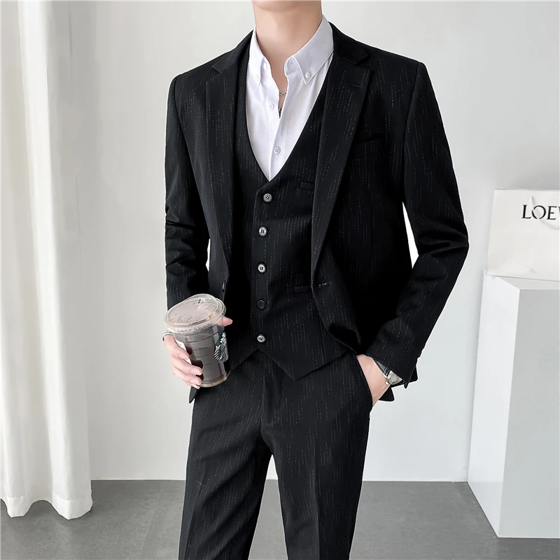Autumn/Winter (suit + vest + trousers) senior plaid business casual suit Handsome trend Fashion slim suit three-piece suit
Autumn/Winter (suit + vest + trousers) senior plaid business casual suit Handsome trend Fashion slim suit three-piece suit