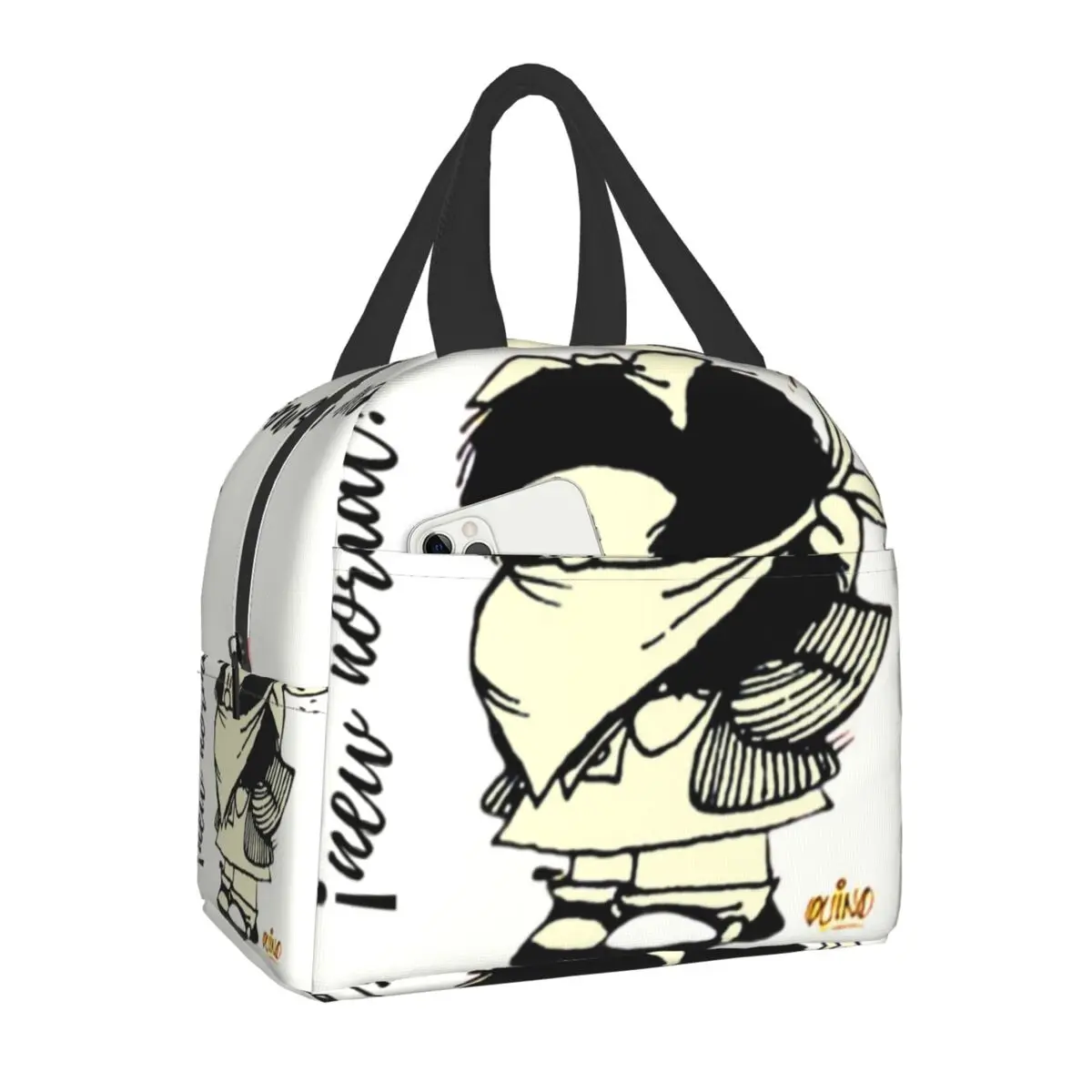 Теплоизолированная сумка для ланча Quino Mafalda, Женский смешной многоразовый тоут для еды с мангой для школы, офиса, улицы, многофункциональный ...
Теплоизолированная сумка для ланча Quino Mafalda, Женский смешной многоразовый тоут для еды с мангой для школы, офиса, улицы, многофункциональный ...