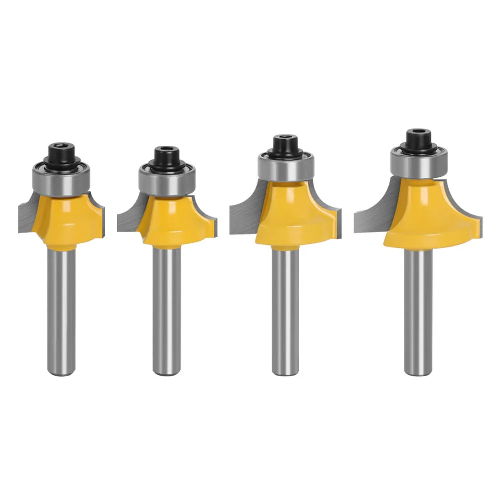 4Pcs Milling Cutter 6mm Shank Corner Round Over Router Bit W/ Bearing 19.05-28.6mm Head For Trimming Woodworking Carpentry Tools
4Pcs Milling Cutter 6mm Shank Corner Round Over Router Bit W/ Bearing 19.05-28.6mm Head For Trimming Woodworking Carpentry Tools