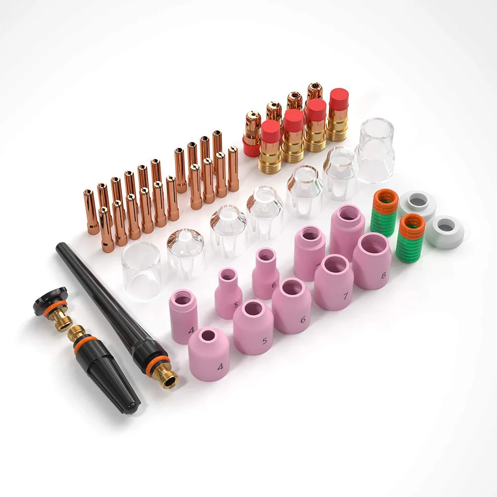 68PCS Welding Accessories Stubby Gas Lens For TIG Welding Torch WP-17/18/26 Durable Practical Welding Accessories Easy Use
68PCS Welding Accessories Stubby Gas Lens For TIG Welding Torch WP-17/18/26 Durable Practical Welding Accessories Easy Use