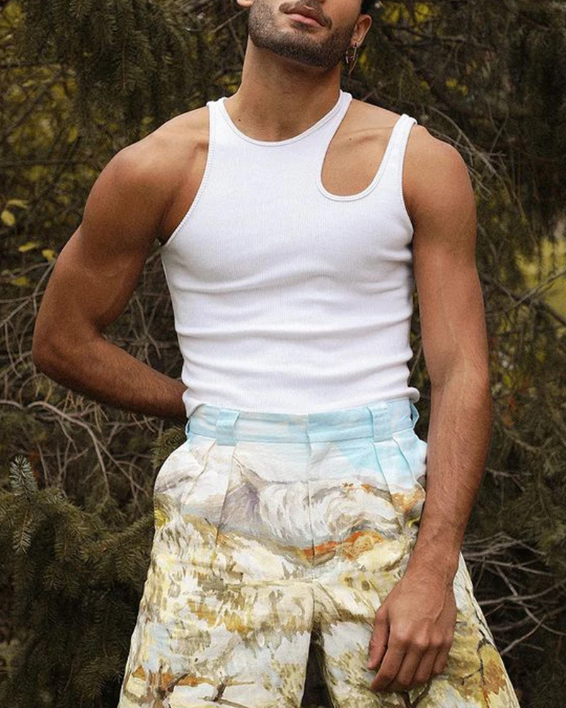 Men's Sports Summer Fitness Sleeveless Bottoming Shirt Solid Color Cut-out Sling Skinny Tank Top M-3XL
Men's Sports Summer Fitness Sleeveless Bottoming Shirt Solid Color Cut-out Sling Skinny Tank Top M-3XL