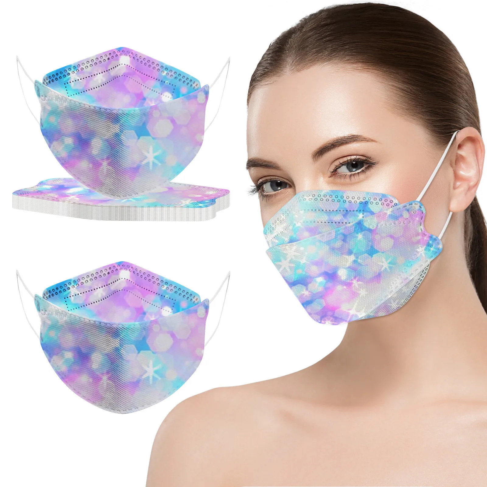 10PCS tie dye flower Prints Disposable Face Masks Adult Beautiful Fish Shape Adult 4Ply Anti-dust Earloop Bandage Protect Masks
10PCS tie dye flower Prints Disposable Face Masks Adult Beautiful Fish Shape Adult 4Ply Anti-dust Earloop Bandage Protect Masks