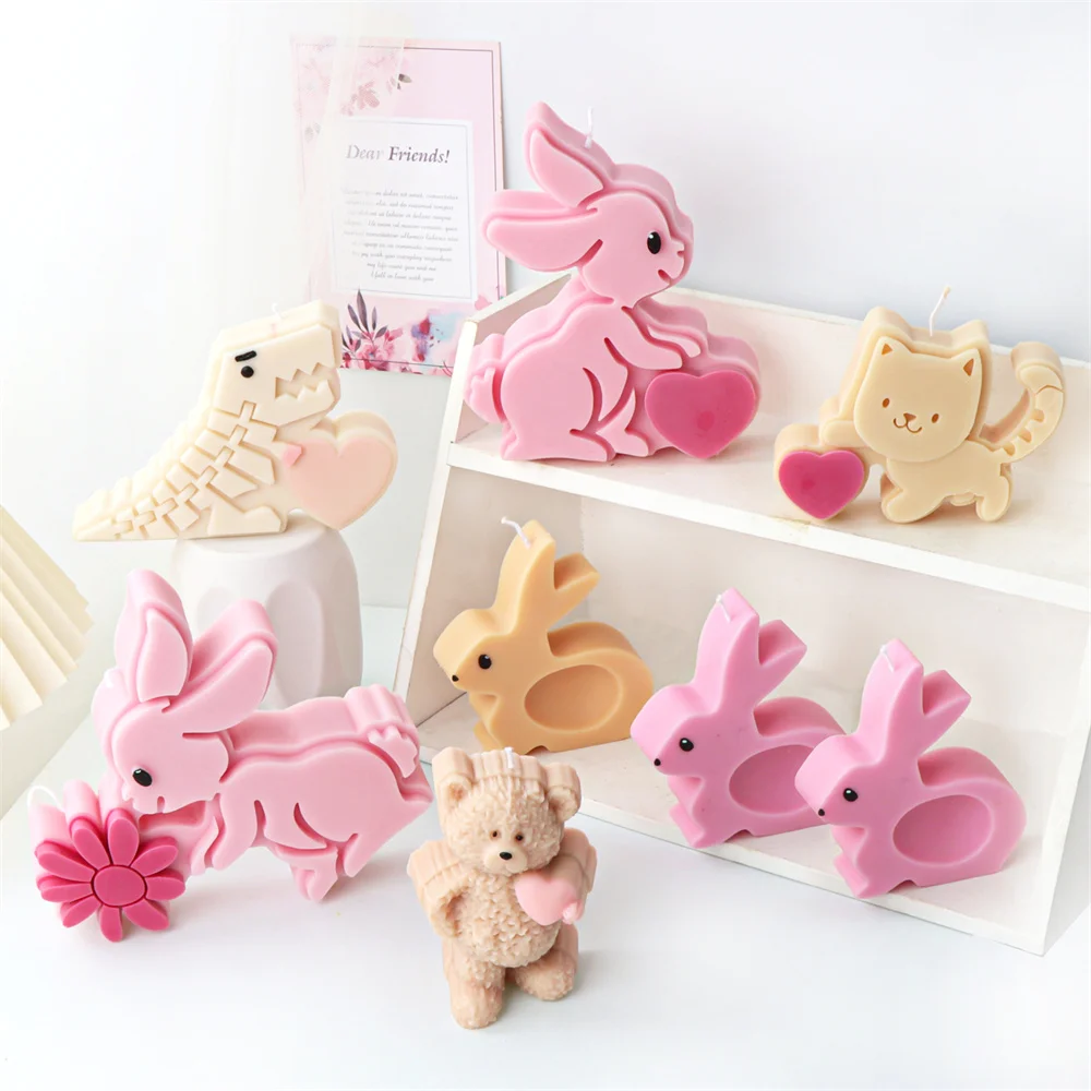 Exclusive Design Flat Animal Candle Mold Silicone Mold Rabbit Cat Bear Dinosaur Diy Making Plaster Statue Resin Home Decor Craft
Exclusive Design Flat Animal Candle Mold Silicone Mold Rabbit Cat Bear Dinosaur Diy Making Plaster Statue Resin Home Decor Craft