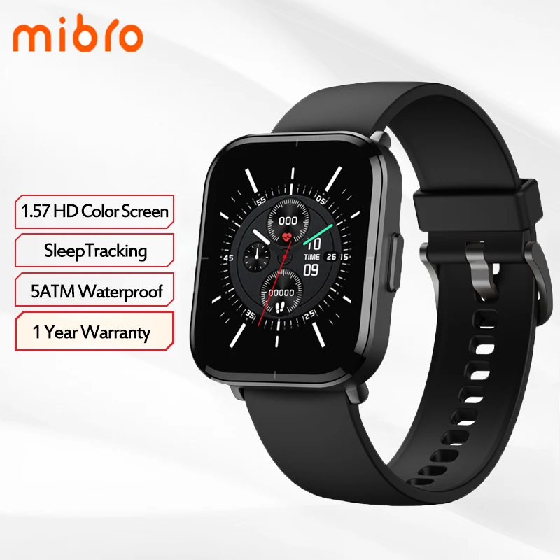 Mibro Color Smart Watch 5ATM Waterproof Men Watches Heart Rate SpO2 Blood Oxygen Monitoring Sport Fitness Tracker Smartwatch
Mibro Color Smart Watch 5ATM Waterproof Men Watches Heart Rate SpO2 Blood Oxygen Monitoring Sport Fitness Tracker Smartwatch