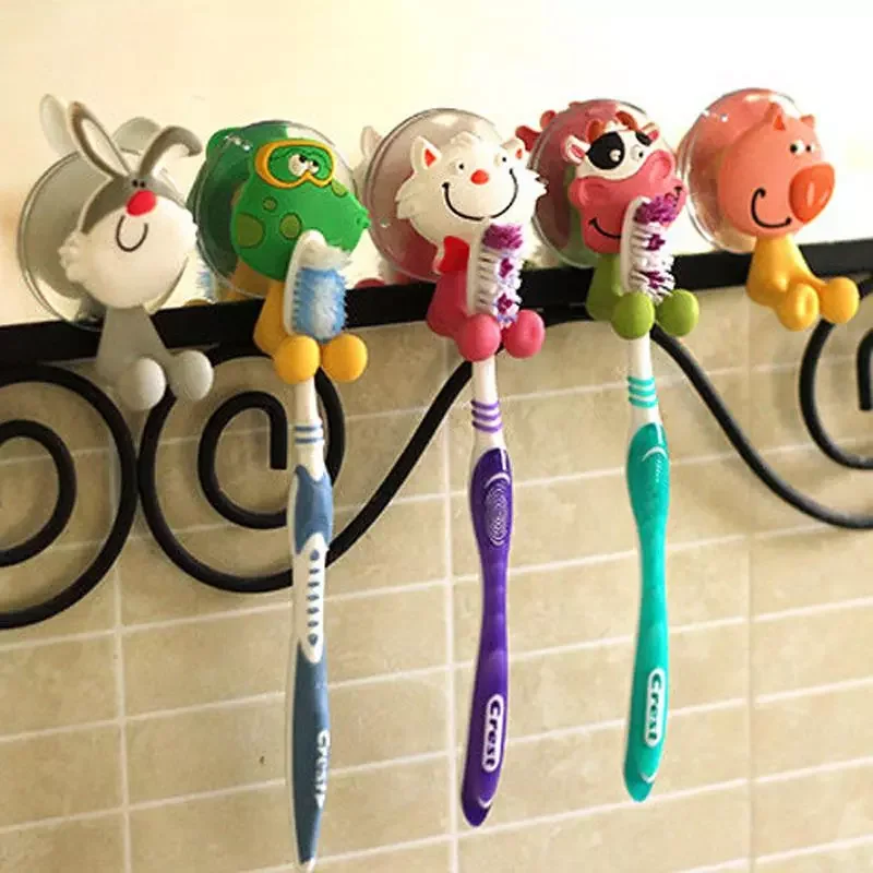 Animal Cute Cartoon Suction Cup Toothbrush Holder Hooks Bathroom Accessories Set Eco-Friendly Wall Suction Holder Tool
Animal Cute Cartoon Suction Cup Toothbrush Holder Hooks Bathroom Accessories Set Eco-Friendly Wall Suction Holder Tool