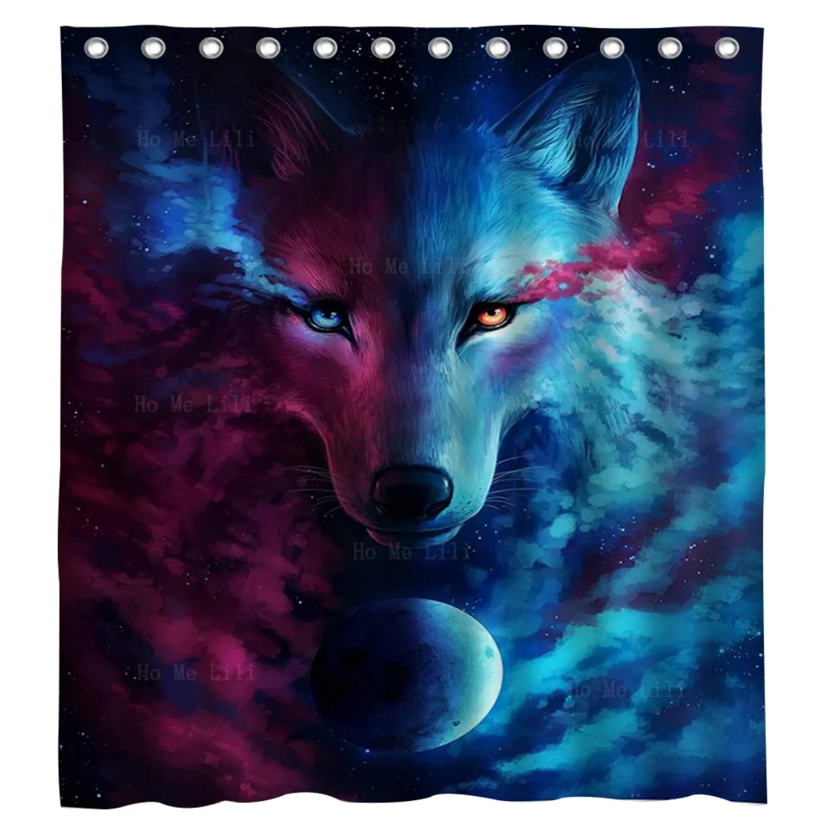 

Fantasy Forest Mysterious Wolf Blue Eye Elf Dark Myth Shower Curtain By Ho Me Lili For Bathroom Decor