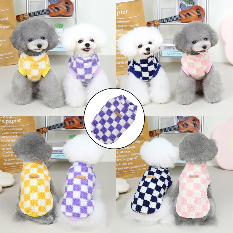 New Checkerboard Dog Clothes Coat Autumn Winter Overalls For Dogs Fleece Warm Cats Dogs Jacket Hoodies Winter Chihuahua Clothes
New Checkerboard Dog Clothes Coat Autumn Winter Overalls For Dogs Fleece Warm Cats Dogs Jacket Hoodies Winter Chihuahua Clothes