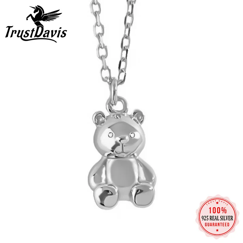 TrustDavis Minimalist S925 Sterling Silver Pendant Necklace For Women Cute Cartoon Bear Neck Chain 925 Necklace Jewelry H00261
TrustDavis Minimalist S925 Sterling Silver Pendant Necklace For Women Cute Cartoon Bear Neck Chain 925 Necklace Jewelry H00261