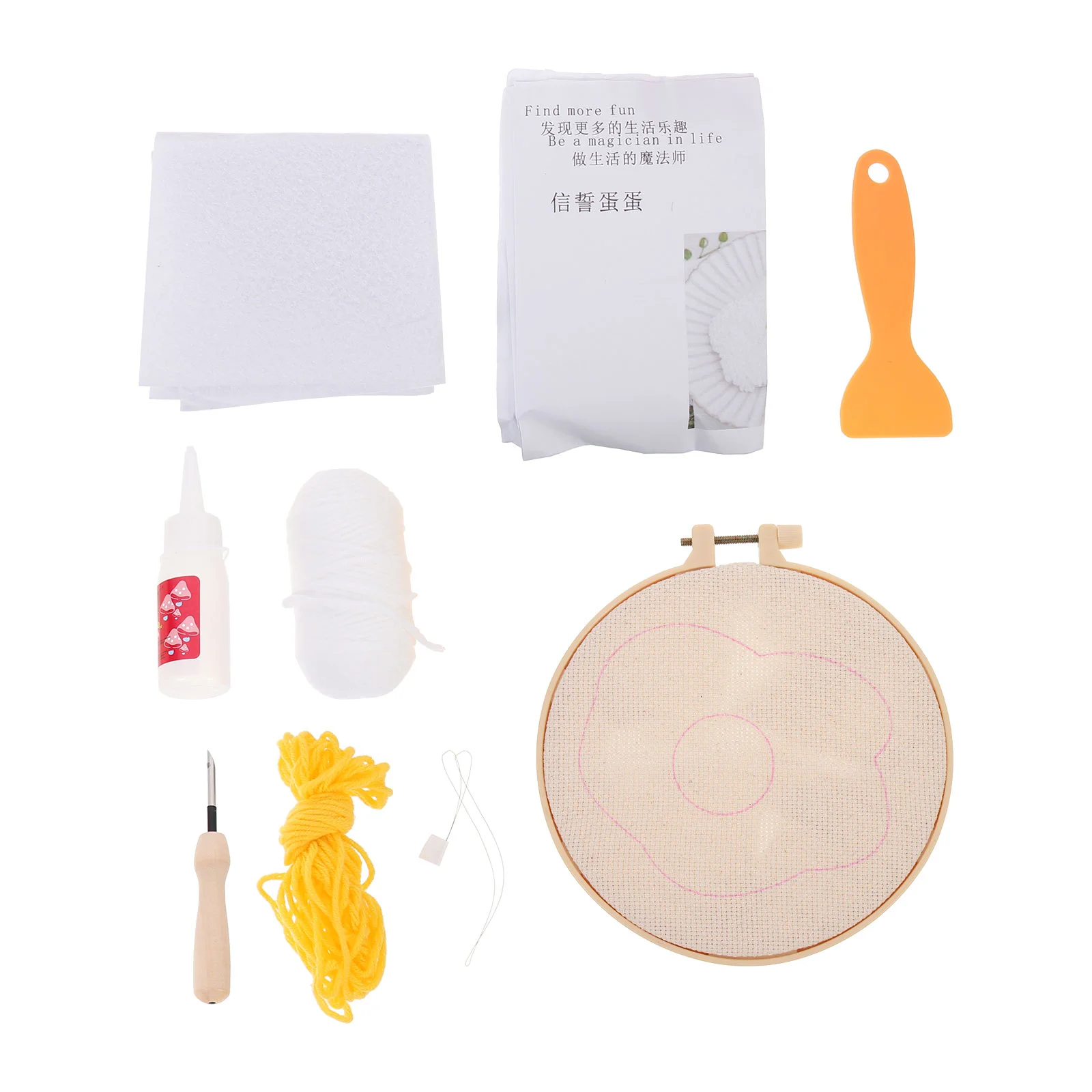 Punch Needle Kit Coaster Embroidery Diy Starter Material Kits Crochet Fabric Clothrug Supplies Tool Cup Poke Pad Materials
Punch Needle Kit Coaster Embroidery Diy Starter Material Kits Crochet Fabric Clothrug Supplies Tool Cup Poke Pad Materials