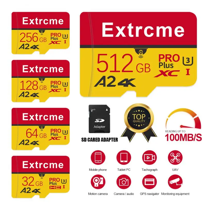 

Extreme pro Ultra A2 512 ГБ Micro tf sd карта памяти 256 ГБ 128 Гб 64 Гб SDHC/SDXC UHS-I U3 V30 TF карта micro tf sd карта памяти