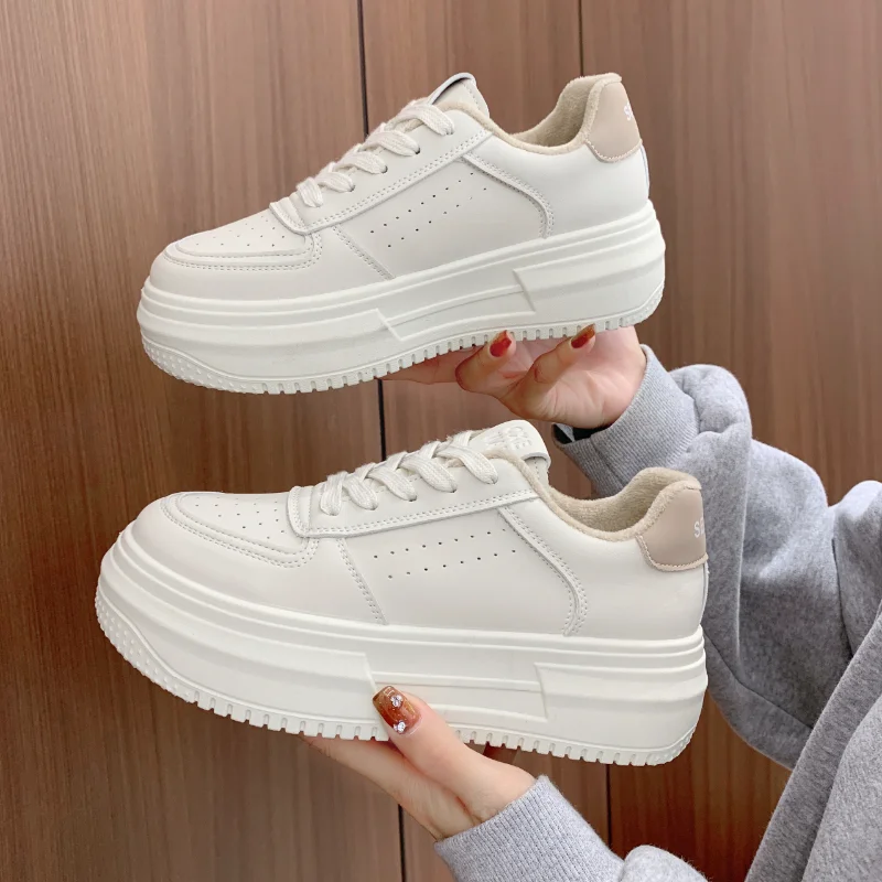 Women High Platform Sneakers White Leather Trainers Autumn Winter Women's Sneakers Tennis Lace-Up Femme Shoes Zapatillas Mujer
Women High Platform Sneakers White Leather Trainers Autumn Winter Women's Sneakers Tennis Lace-Up Femme Shoes Zapatillas Mujer