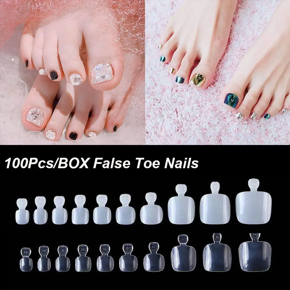 100 Pcs Square False Toe Nails Full Cover Natural White Clear Press on Fake Toenail Acrylic Foot Nail Art Tips Manicure Tools
100 Pcs Square False Toe Nails Full Cover Natural White Clear Press on Fake Toenail Acrylic Foot Nail Art Tips Manicure Tools
