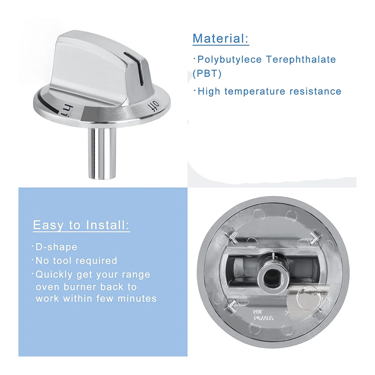 1 PCS Upgrade 5304525746 Long Stem Stove Knobs Replacements, Compatible with Gas Stove Range Oven Knobs
1 PCS Upgrade 5304525746 Long Stem Stove Knobs Replacements, Compatible with Gas Stove Range Oven Knobs