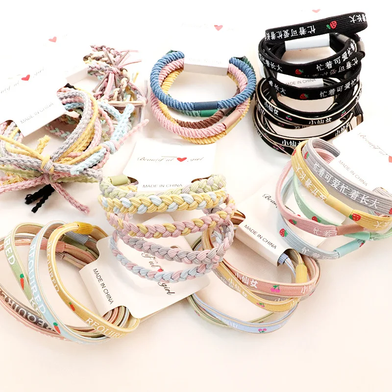 5pieces/set Hair Ties Basic Braided Hair Ring Color Knotted Hair Rope High Elastic Rubber Band Adult Headdress for Women
5pieces/set Hair Ties Basic Braided Hair Ring Color Knotted Hair Rope High Elastic Rubber Band Adult Headdress for Women