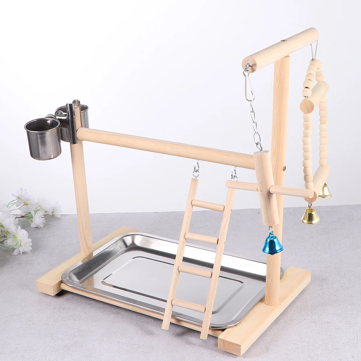 Parrot Playground Bird Play Stand Cockatiel Wood Perch Gym Playpen Ladder with Feeder Cups Toys Exercise Play
Parrot Playground Bird Play Stand Cockatiel Wood Perch Gym Playpen Ladder with Feeder Cups Toys Exercise Play