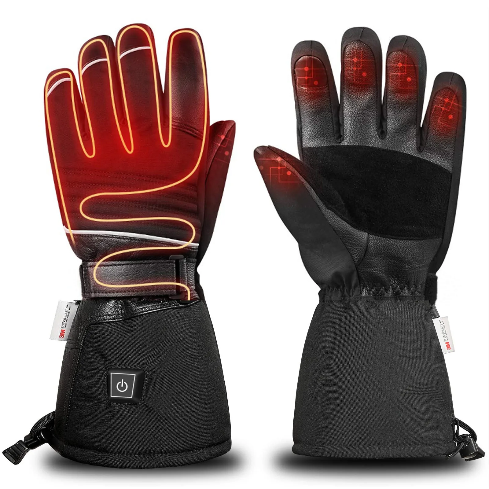 Winter Heated Ski Gloves Rechargeable Waterproof Windproof Touchscreen for Motorcycle Cycling Hiking Thermal Hand Warmer Gloves
Winter Heated Ski Gloves Rechargeable Waterproof Windproof Touchscreen for Motorcycle Cycling Hiking Thermal Hand Warmer Gloves