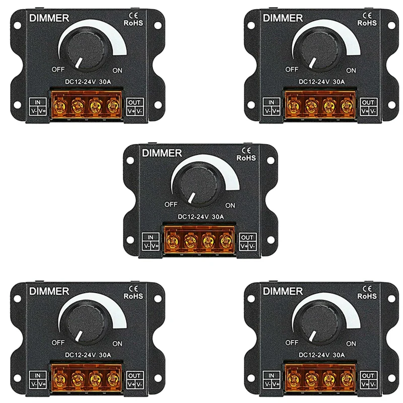 5X LED Light Adjuster DC 12-24V 30A/No Strobe With Knob Switch LED Light Bar Brightness Adjuster Dimmer
5X LED Light Adjuster DC 12-24V 30A/No Strobe With Knob Switch LED Light Bar Brightness Adjuster Dimmer