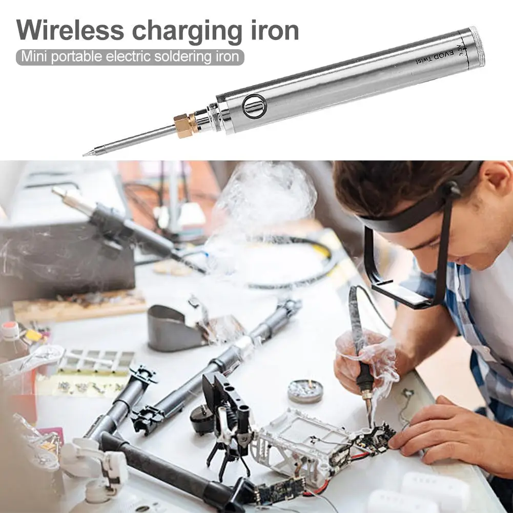 5V 8W Solder Iron Wireless Charging Soldering Iron Set USB Alloy 10 Second Timeout Protection Repair Welding Tools 115x17x17mm
5V 8W Solder Iron Wireless Charging Soldering Iron Set USB Alloy 10 Second Timeout Protection Repair Welding Tools 115x17x17mm