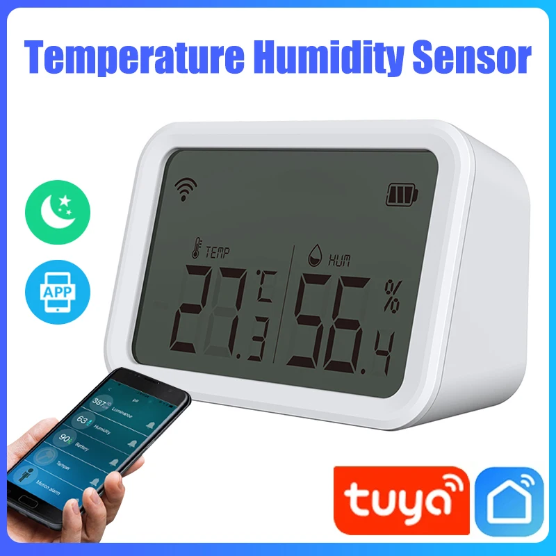 Tuya Zigbee Temperature Humidity Sensor Indoor Hygrometer Thermometer Detector Smart Life Phone APP Remote Control Smart Home
Tuya Zigbee Temperature Humidity Sensor Indoor Hygrometer Thermometer Detector Smart Life Phone APP Remote Control Smart Home
