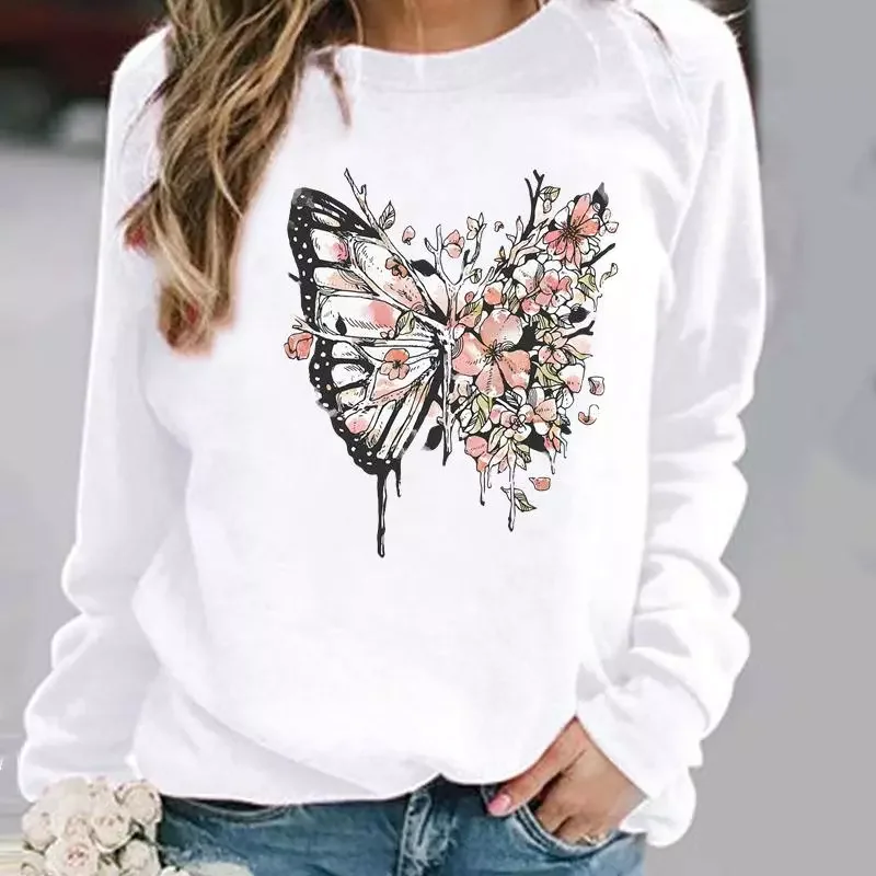 2022New Womens Clothing Ladies Spring Autumn Winter Hoodies Flower Wing Flower 90s Woman Female O-neck Casual Sweatshirts
2022New Womens Clothing Ladies Spring Autumn Winter Hoodies Flower Wing Flower 90s Woman Female O-neck Casual Sweatshirts