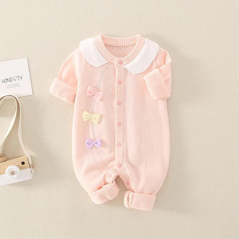 Baby Girls Rompers Long Sleeve Newborn Infant Cotton Knitted Jumpsuits Autumn Winter Pink Toddler Outwear Overalls Clothes 0-24m
Baby Girls Rompers Long Sleeve Newborn Infant Cotton Knitted Jumpsuits Autumn Winter Pink Toddler Outwear Overalls Clothes 0-24m