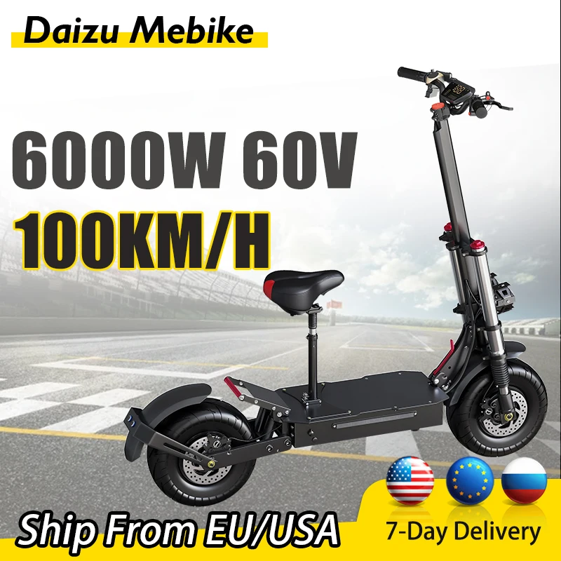 Electric Scooter 100KM/H High Speed Electric Step High Powerful 6000w Electric Scooter Adults 150kg Max Load 135 km Long Range
Electric Scooter 100KM/H High Speed Electric Step High Powerful 6000w Electric Scooter Adults 150kg Max Load 135 km Long Range