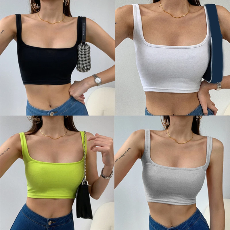 Square Neck Sleeveless Summer Crop Top Women Casual Basic Tank Tops Off Shoulder Cami Sexy Backless Top
Square Neck Sleeveless Summer Crop Top Women Casual Basic Tank Tops Off Shoulder Cami Sexy Backless Top