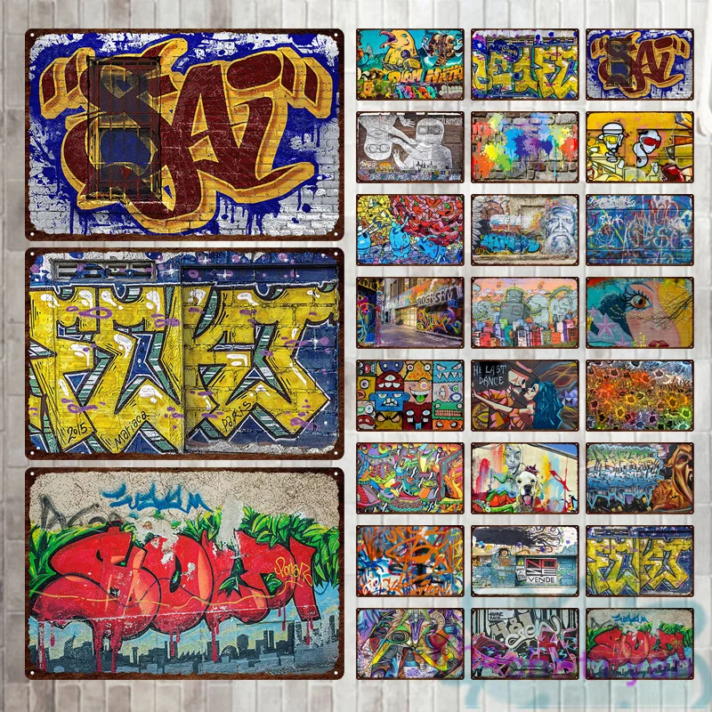 Street Art Graffiti Colorful Picture Metal Sign Iron Tin Rust Plate Modern Abstract Wall Art Painting For Living Room Home Decor
Street Art Graffiti Colorful Picture Metal Sign Iron Tin Rust Plate Modern Abstract Wall Art Painting For Living Room Home Decor