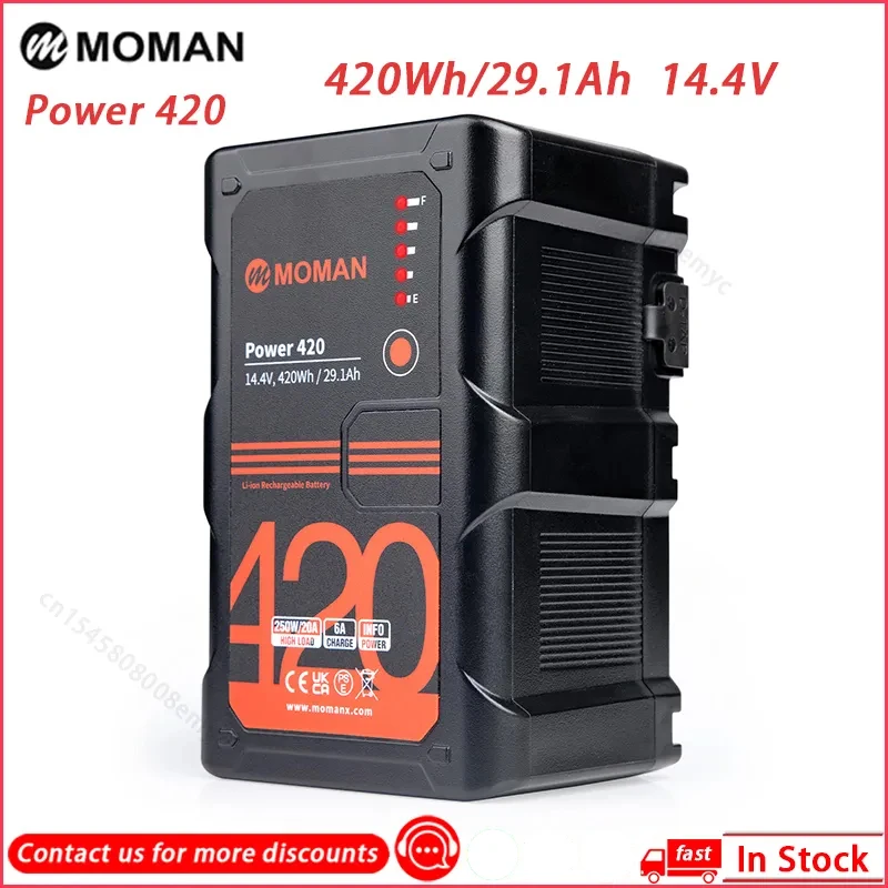 MOMAN 420Wh V Mount Battery Power Bank 14.8V V Lock V Shape Lithium ion Battery PD Fast Charging For camera DSLR
MOMAN 420Wh V Mount Battery Power Bank 14.8V V Lock V Shape Lithium ion Battery PD Fast Charging For camera DSLR