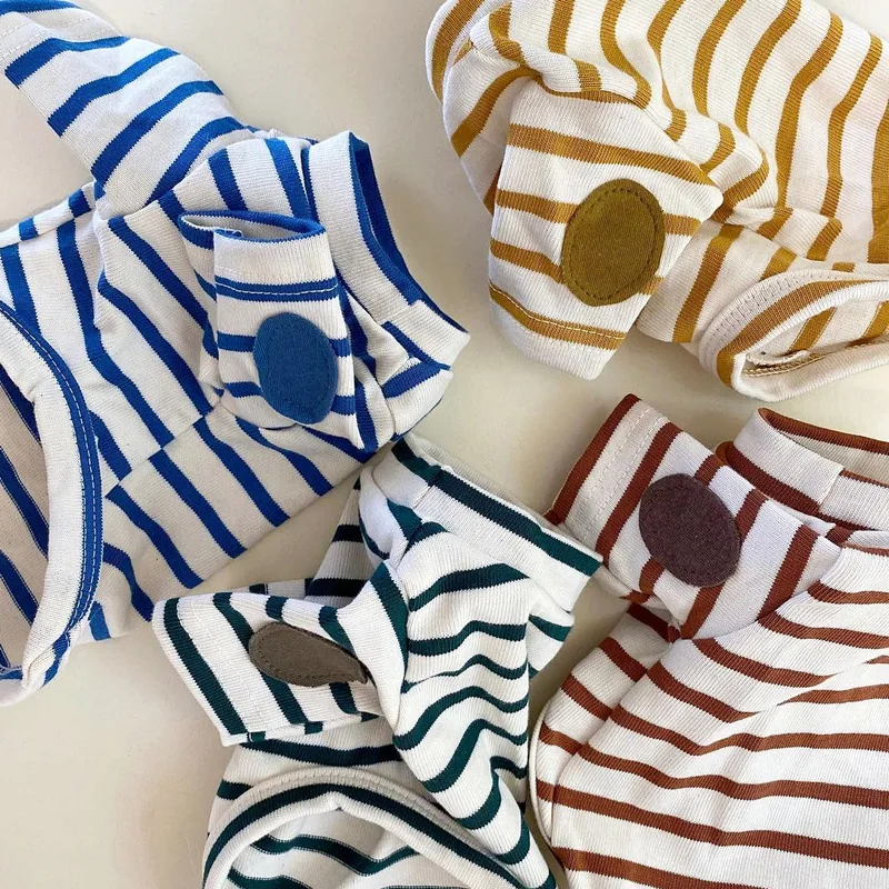 Stripe Shirts Pet Clothing Dogs T-shirt Cotton for Dog Clothes Costume French Bulldog Print Cute Spring Summer Blue Boy Mascotas
Stripe Shirts Pet Clothing Dogs T-shirt Cotton for Dog Clothes Costume French Bulldog Print Cute Spring Summer Blue Boy Mascotas