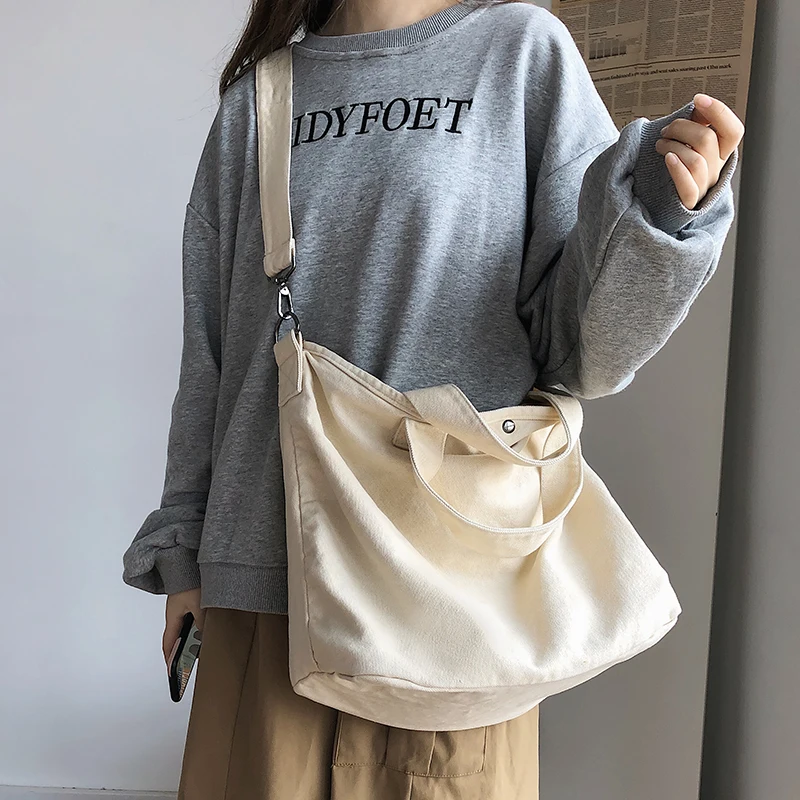 HOCODO Fashion Women Shoulder Bag Large Capacity Crossbody Canvas Bag Solid Color Leisure Travel Bag College Student Schoolbag
HOCODO Fashion Women Shoulder Bag Large Capacity Crossbody Canvas Bag Solid Color Leisure Travel Bag College Student Schoolbag