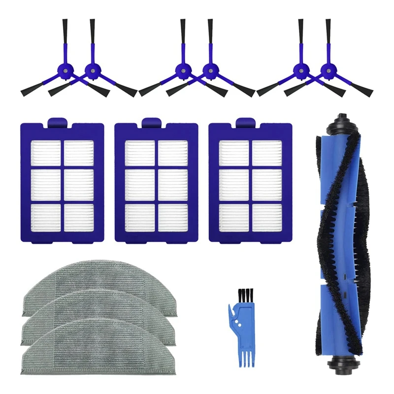 Сменные детали: роликовая щетка, боковые щетки, HEPA фильтр, совместимый с Eufy Robovac X8, гибридные аксессуары для пылесоса
Сменные детали: роликовая щетка, боковые щетки, HEPA фильтр, совместимый с Eufy Robovac X8, гибридные аксессуары для пылесоса