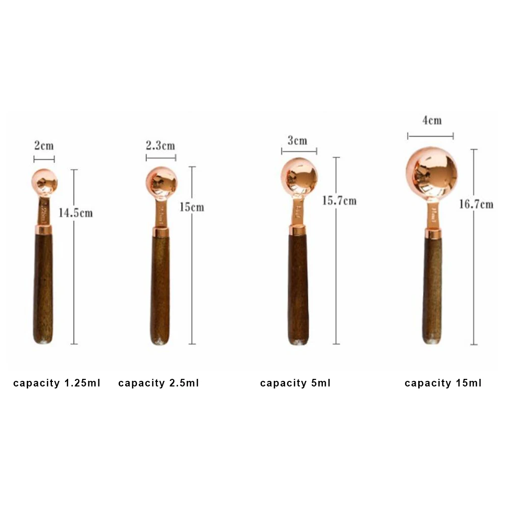 4 Pcs Kitchen Measuring Spoon Stainless Steel Spoon Solid Wood Handle Baking Tools Coffee Cups Household Cooking Supplies
4 Pcs Kitchen Measuring Spoon Stainless Steel Spoon Solid Wood Handle Baking Tools Coffee Cups Household Cooking Supplies
