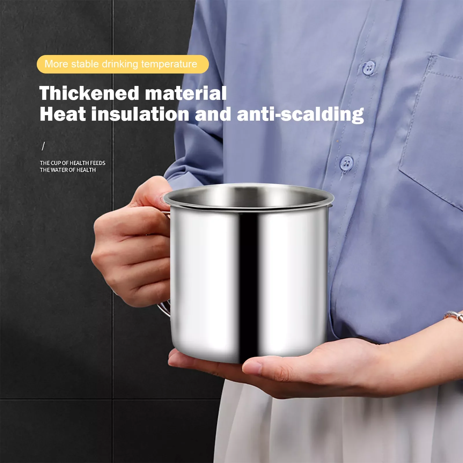 New in Steel Coffee Mugs 200mL Metal Coffee&Tea Cup Mug Shatterproof Insulated Cups with Handles Keep Drinks Hot Cold Longer
New in Steel Coffee Mugs 200mL Metal Coffee&Tea Cup Mug Shatterproof Insulated Cups with Handles Keep Drinks Hot Cold Longer