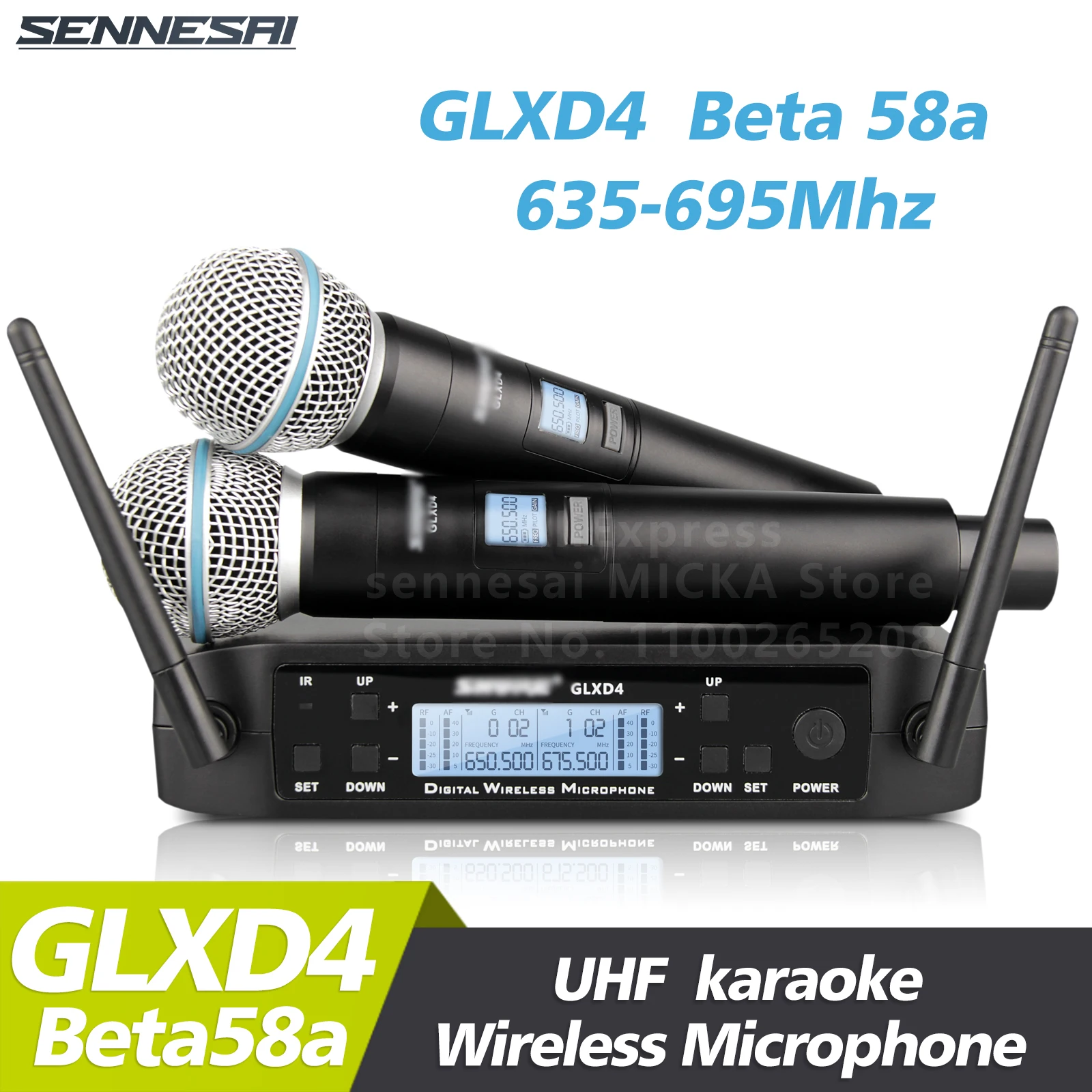 High Quality GLXD4 Wireless Microphone 2 Channels UHF Professional Mic Dynamic Handheld For Party Karaoke Church Show Meeting
High Quality GLXD4 Wireless Microphone 2 Channels UHF Professional Mic Dynamic Handheld For Party Karaoke Church Show Meeting
