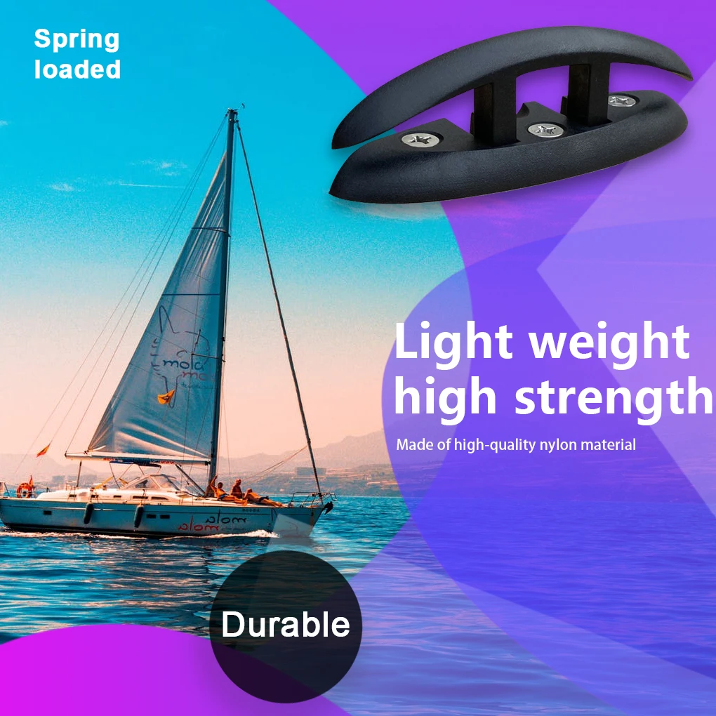 5-inch Boat Cleats Hook Nylon Cleat Foldable with Spring Stable Flip Up Deck Hardware Flush Mount Dock Fitting Supply
5-inch Boat Cleats Hook Nylon Cleat Foldable with Spring Stable Flip Up Deck Hardware Flush Mount Dock Fitting Supply