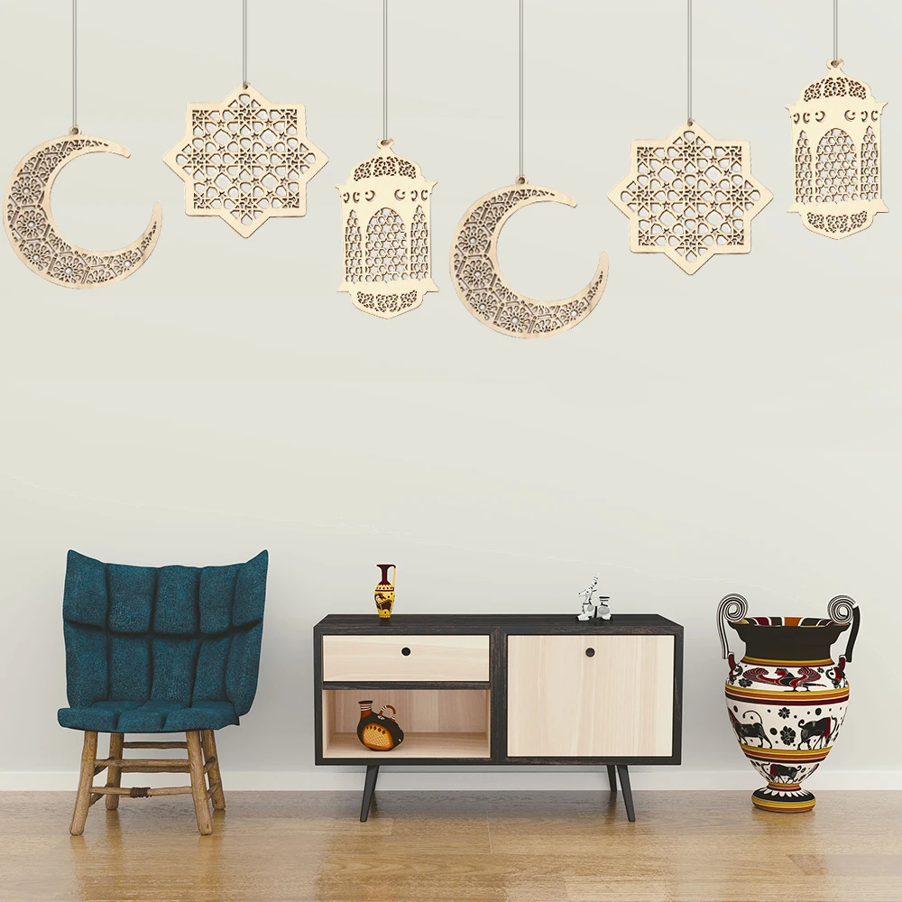 Wooden Eid Mubarak Hanging Pendant Ornament 2023 Ramadan Kareem Gift Islam Muslim Home Decoration DIY Craft Party Supplies 
Wooden Eid Mubarak Hanging Pendant Ornament 2023 Ramadan Kareem Gift Islam Muslim Home Decoration DIY Craft Party Supplies