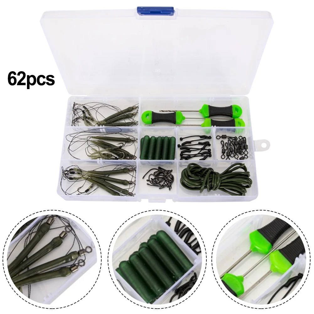 62pcs European Fishing Accessories String Hook Line Set Tackle Hoses Boxed Fishing Lure Baits Line Group Hooks Kits Pesca
62pcs European Fishing Accessories String Hook Line Set Tackle Hoses Boxed Fishing Lure Baits Line Group Hooks Kits Pesca