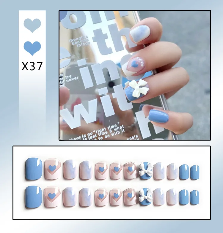NEW Short 24pcs Professional Fake Nails Sky Blue Cloud Acrylic Nail Tips Press on Nails False Nails Nail Art Nail Acrylic
NEW Short 24pcs Professional Fake Nails Sky Blue Cloud Acrylic Nail Tips Press on Nails False Nails Nail Art Nail Acrylic