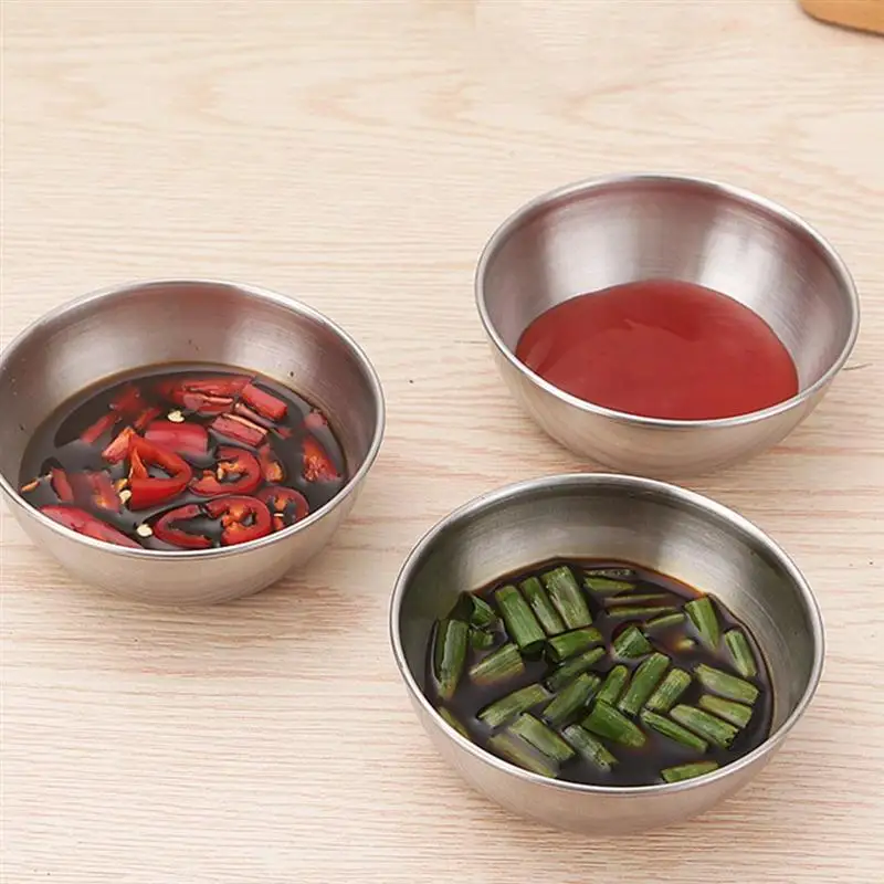 8pcs Stainless Steel Sauce Dishes Food Dipping Bowls Round Seasoning Dish Saucer Appetizer Plates for Restaurant Home
8pcs Stainless Steel Sauce Dishes Food Dipping Bowls Round Seasoning Dish Saucer Appetizer Plates for Restaurant Home