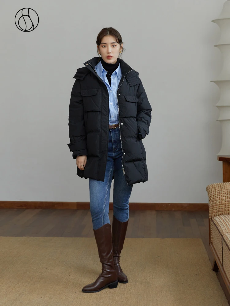 DUSHU Women Mid-length Thick Casual Jacket Black Tooling Style Hooded Down Jacket Women 2021 Winter Commuter Straight Down Coats
DUSHU Women Mid-length Thick Casual Jacket Black Tooling Style Hooded Down Jacket Women 2021 Winter Commuter Straight Down Coats