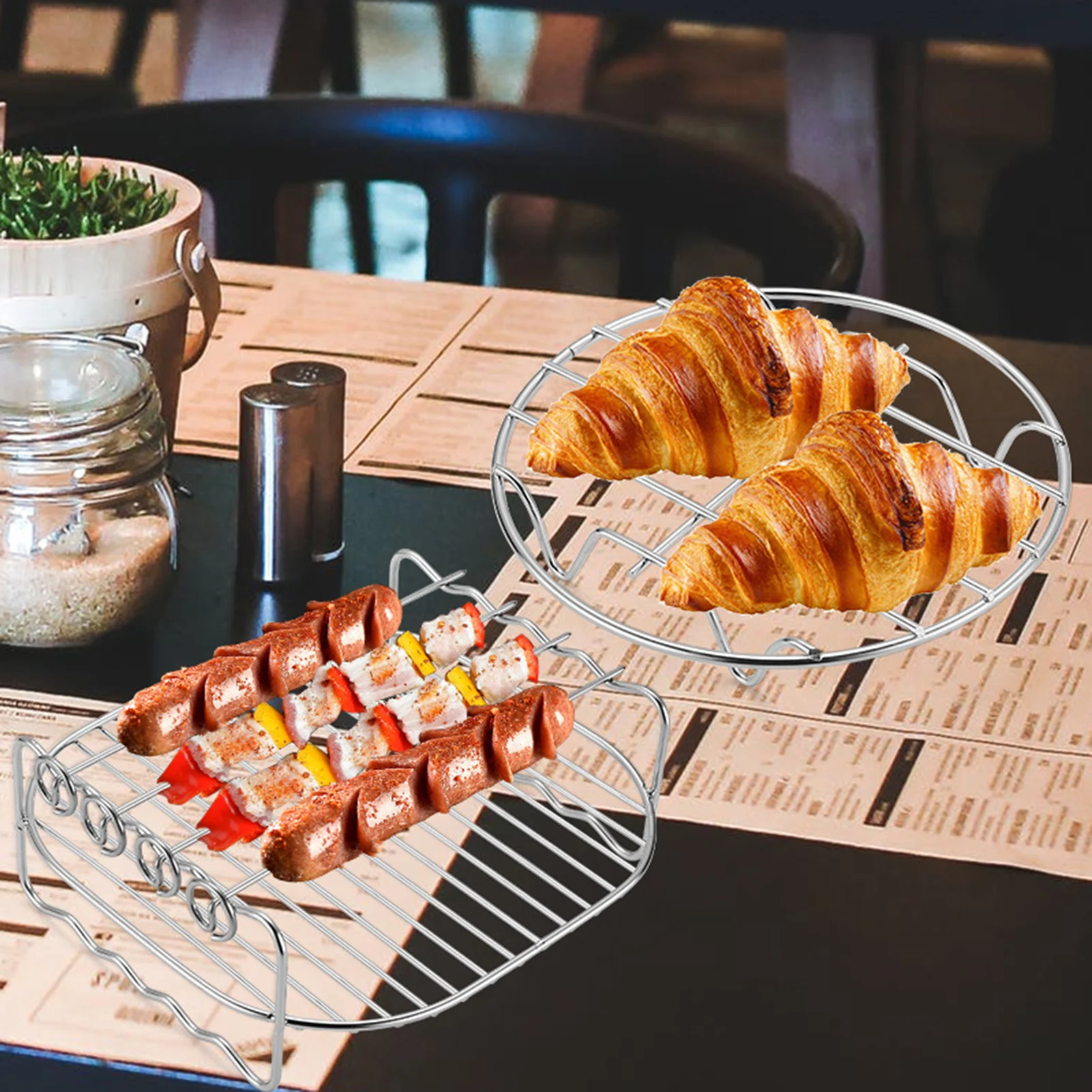Round Grill Rack Chicken Wings Legs Beef Stainless Steel BBQ Grilling Cooking Steaming Rack Air Fryer Accessories Kitchen Tools
Round Grill Rack Chicken Wings Legs Beef Stainless Steel BBQ Grilling Cooking Steaming Rack Air Fryer Accessories Kitchen Tools