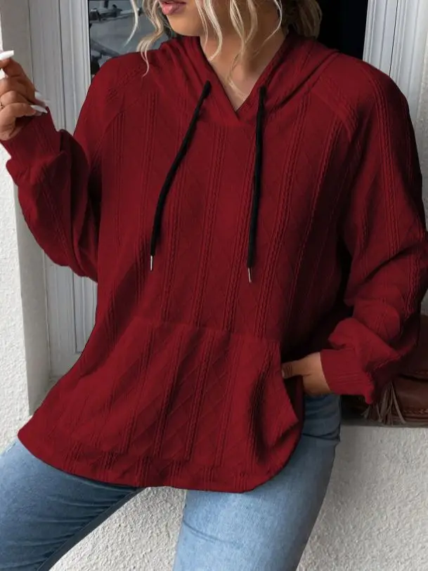 2023 Autumn/Winter New Women's Casual Jacquard Large Loose Hooded Sweatshirt Women
2023 Autumn/Winter New Women's Casual Jacquard Large Loose Hooded Sweatshirt Women
