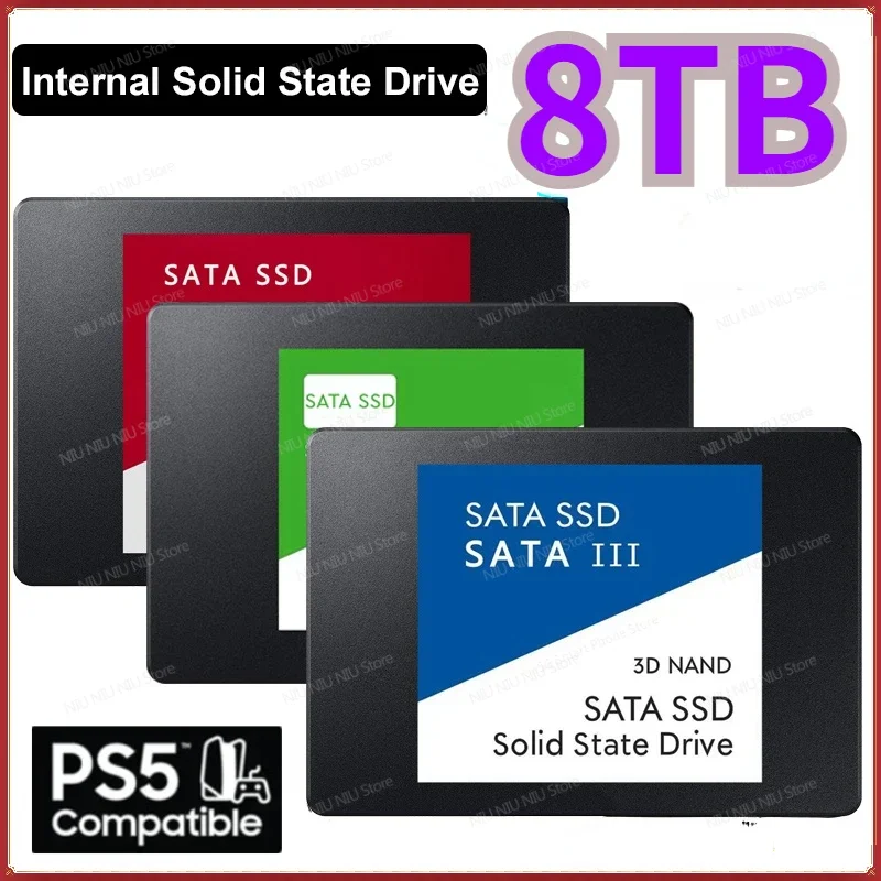 

8TB New High Speed Sata III 1TB 2TB SSD Drive Hard Drive Internal Solid State Drive 2.5 inch for Laptop Microcomputer Desktop