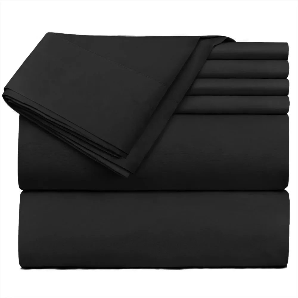 Extra Deep Pocket 6 Piece Bed Sheet Set – Double Brushed Microfiber Sheets With 4 Pillow Cases Split King Black Freight Free
Extra Deep Pocket 6 Piece Bed Sheet Set – Double Brushed Microfiber Sheets With 4 Pillow Cases Split King Black Freight Free